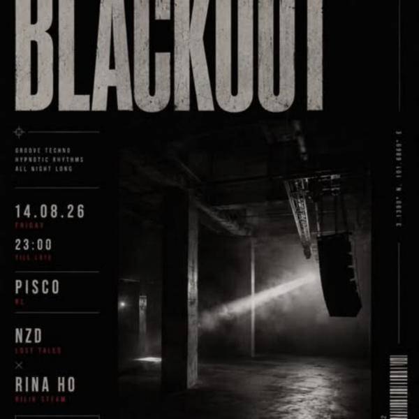 Blackout event poster, 14.08.26
